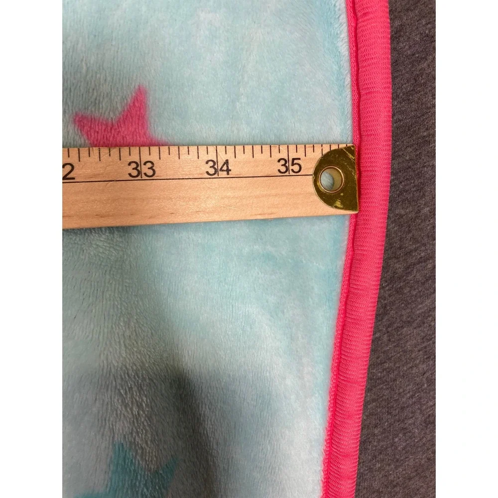 JoJo Siwa Unicorn Rainbow Plush Fleece Throw Blanket Blue Pink 35x46 Kids 2021